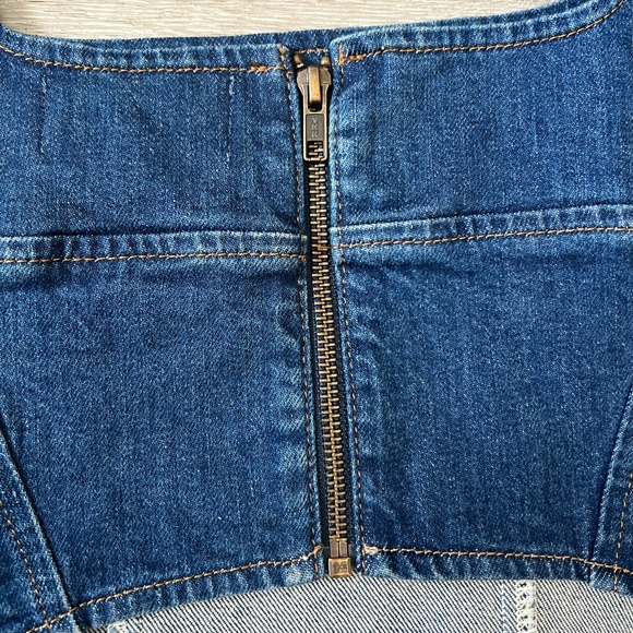 Reformation Indigo Denim Crop Top - Picture 4 of 6
